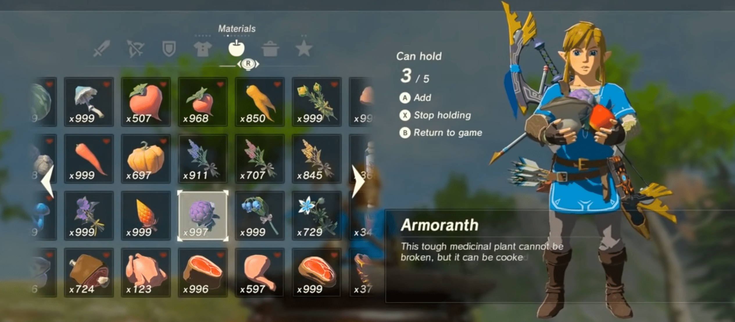Complete Guide to Breath of the Wild Food Recipes