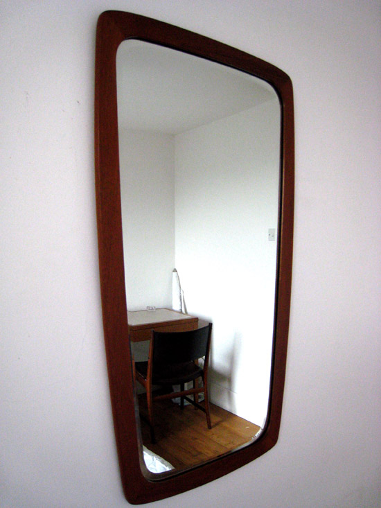 Danish Teak Mirror 1960's Retro vintage
