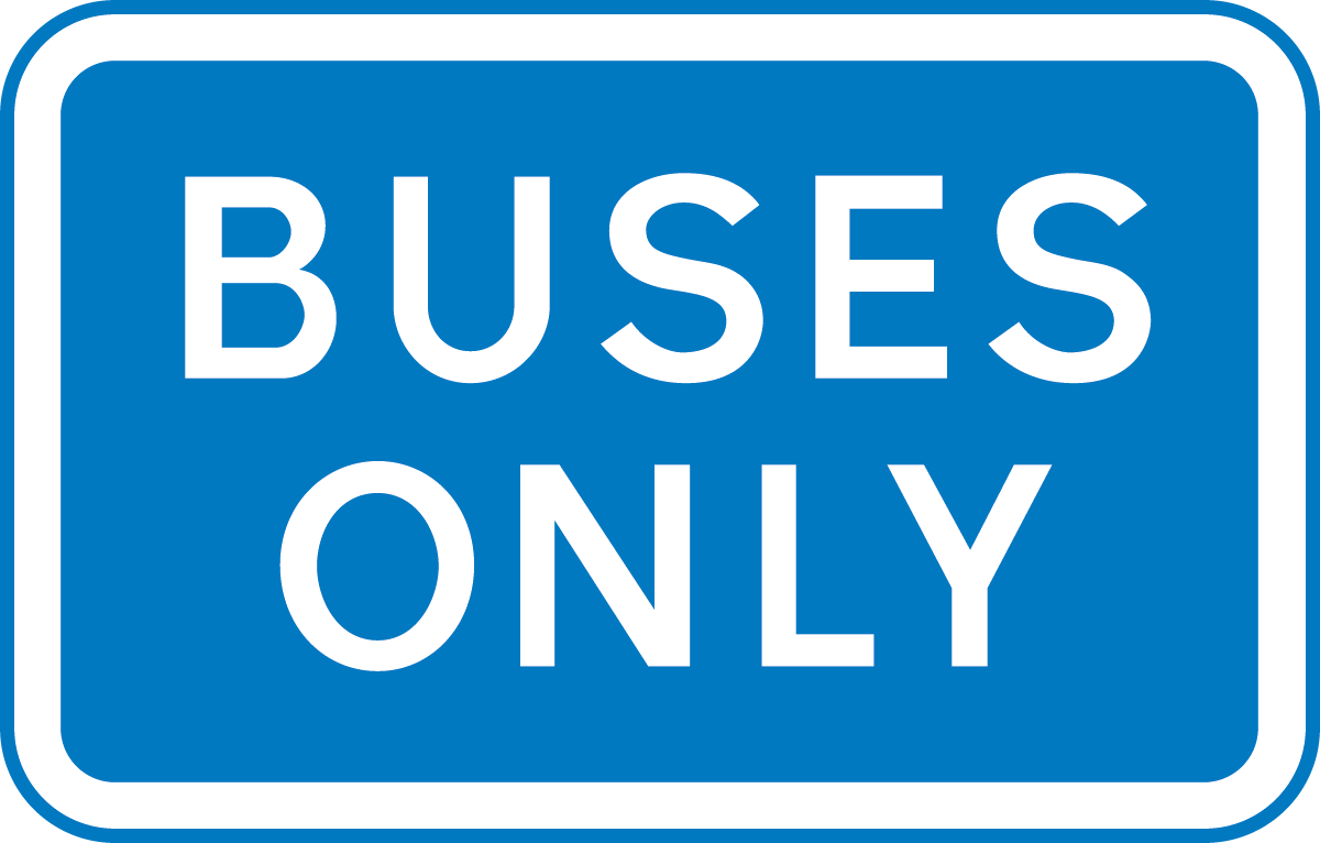 Buses only sign Theory Test
