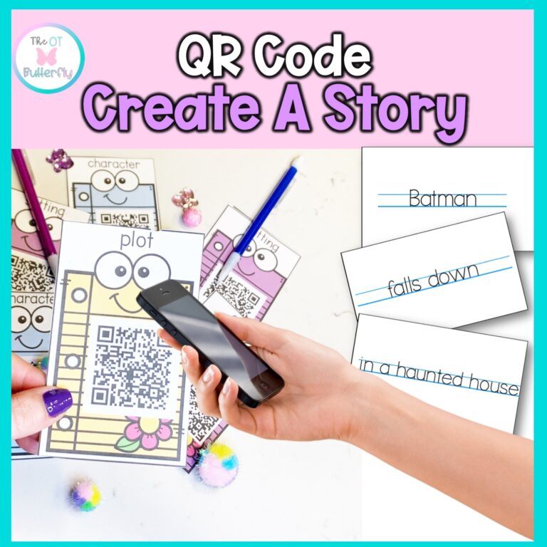 Distance Learning Create a Story QR Scanning Cards The OT Butterfly