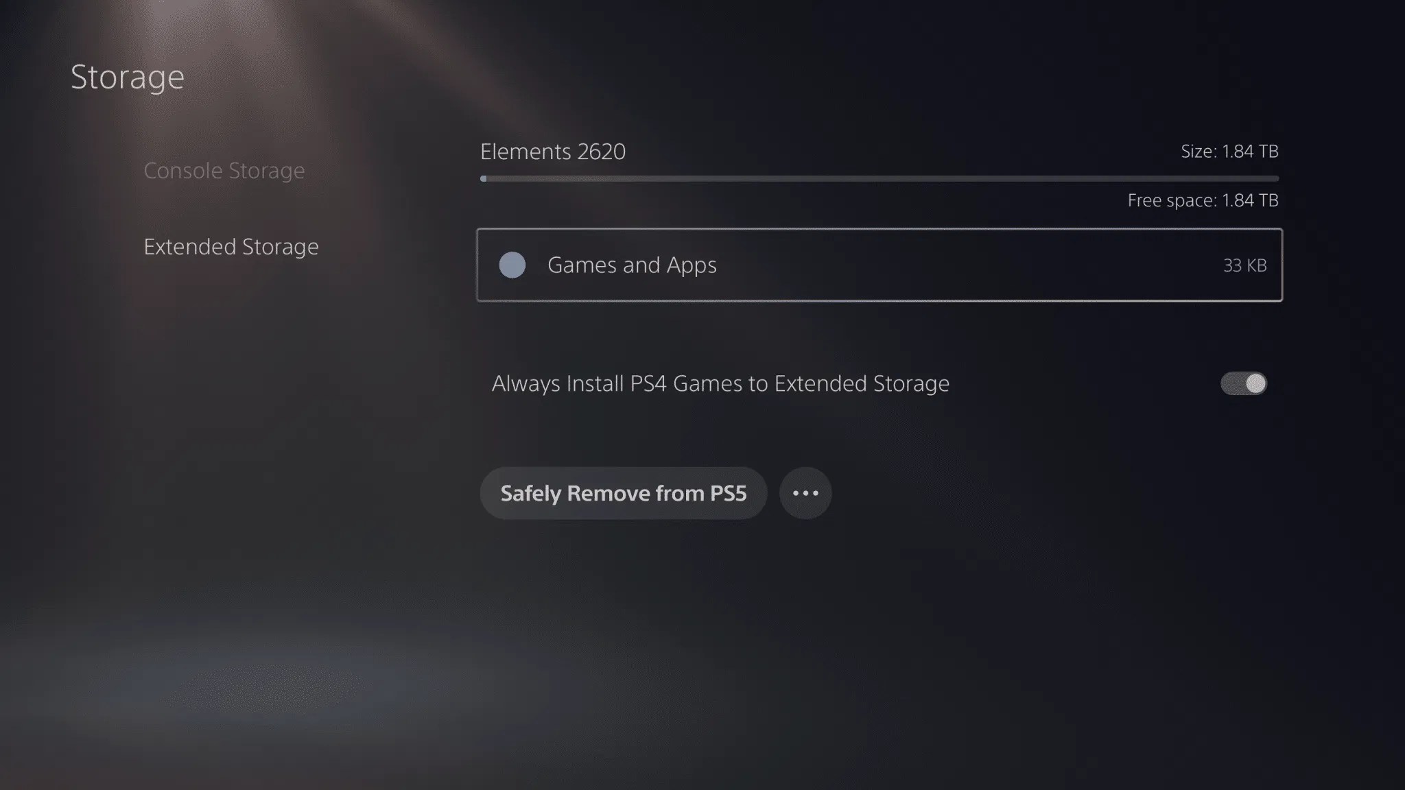 How to configure Extended Storage on the PlayStation 5