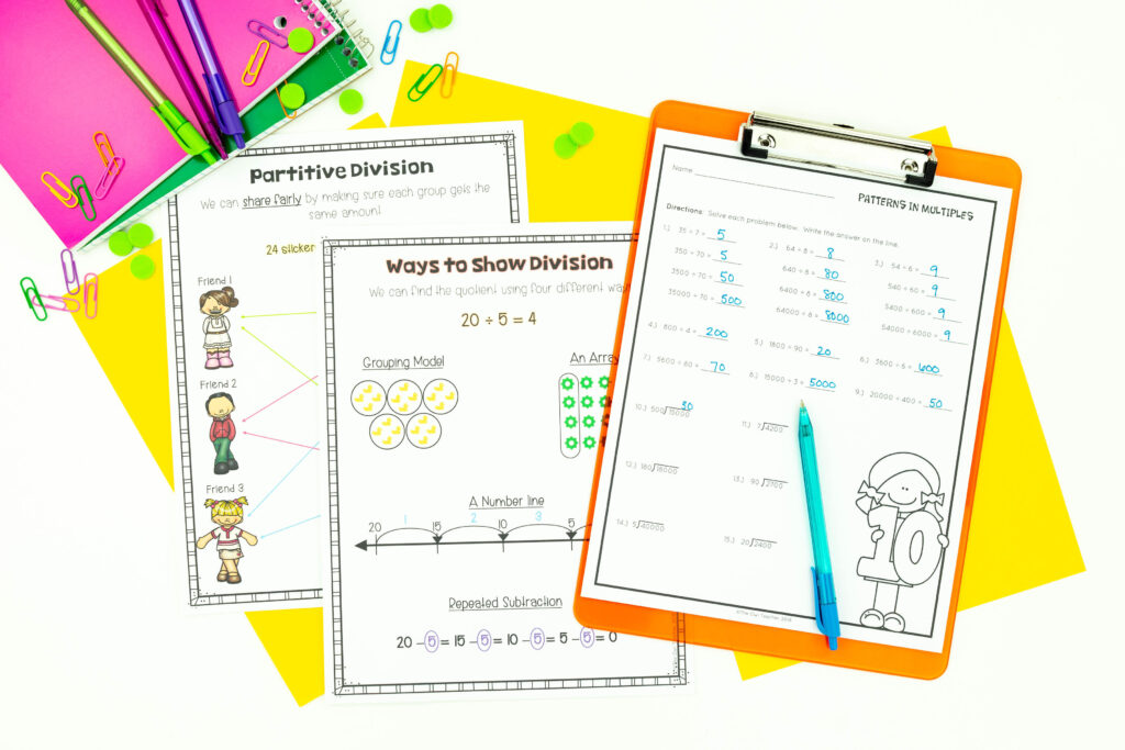 Multi-Digit Division Guided Math Workshop - The Owl Teacher