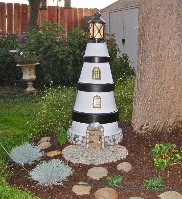 DIY Clay Pot Lighthouse The OwnerBuilder Network