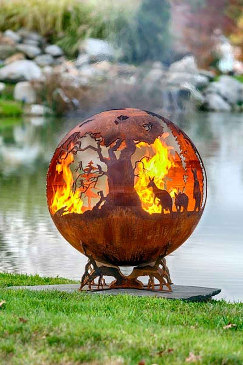 Artistic Sphere Fire Pit The OwnerBuilder Network