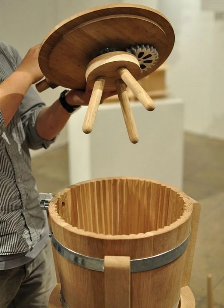 No powerpoint needed... human powered washing machines! The Owner