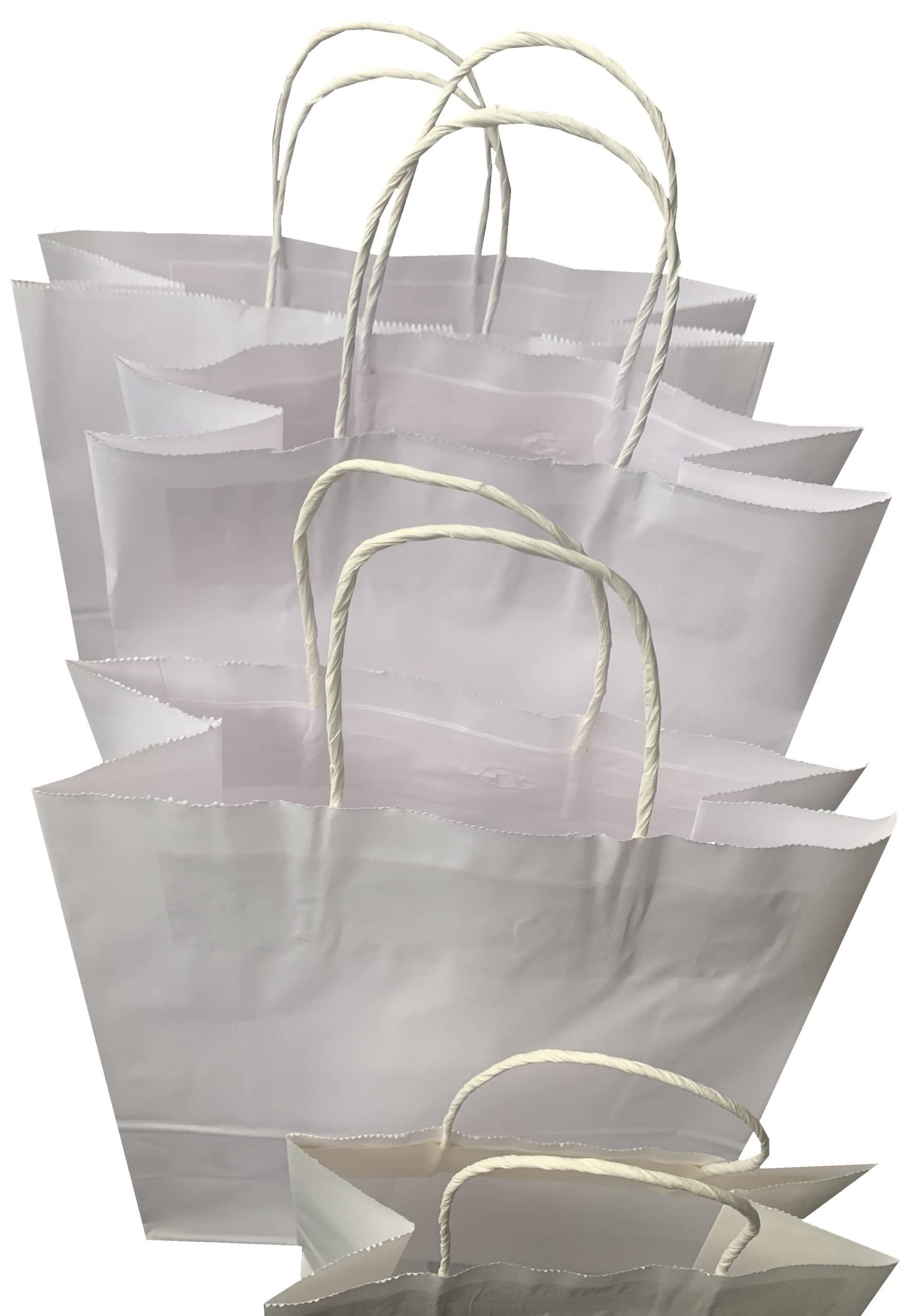 Strong Paper Carrier Bags White Paper Strong EcoFriendly
