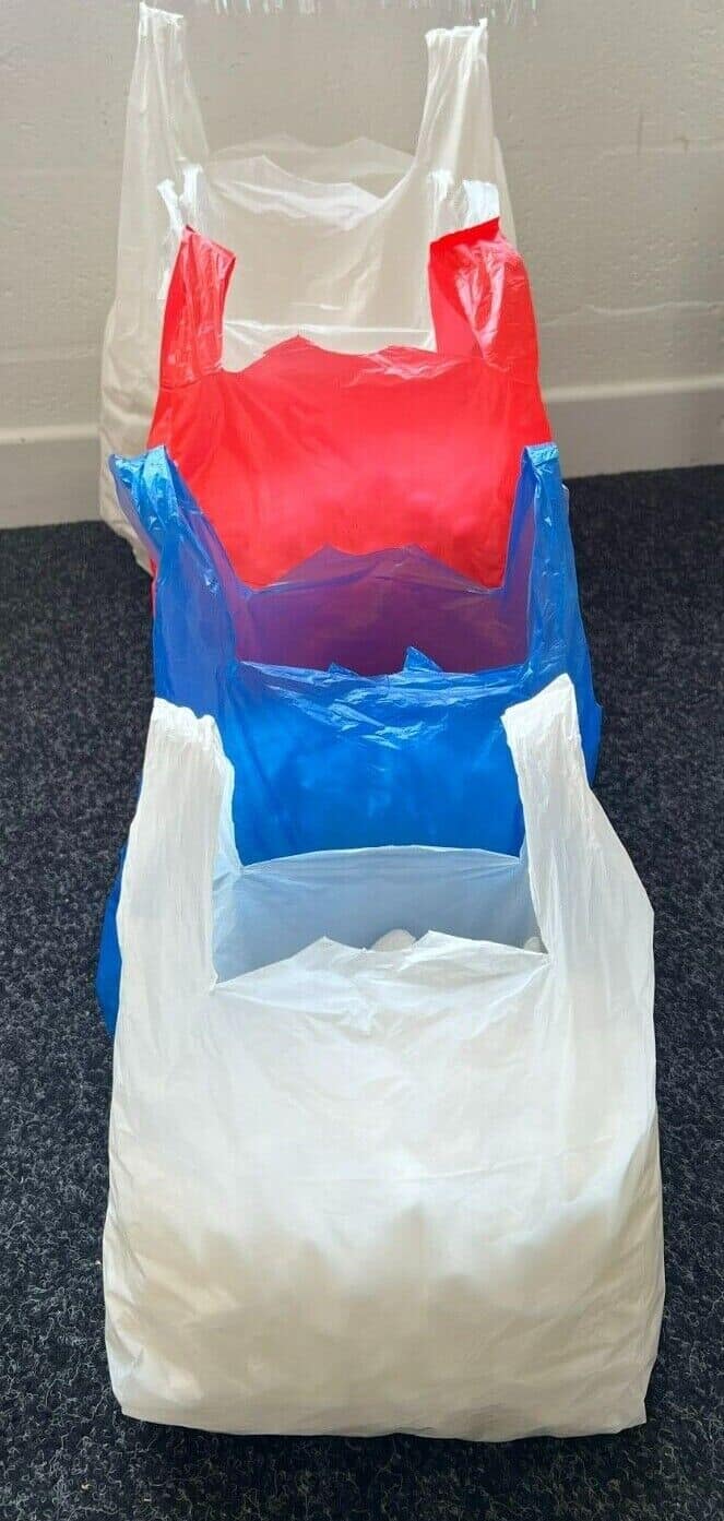 Plastic Vest Polythene Carrier Bags A Large Range of Sizes