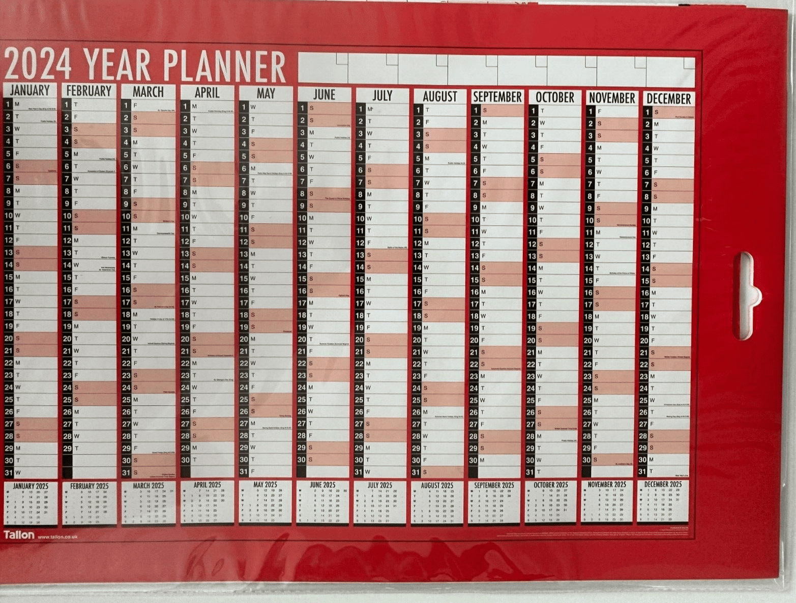 Large 2024 A1 Year Planner. Great Value Wall Planner for 2024
