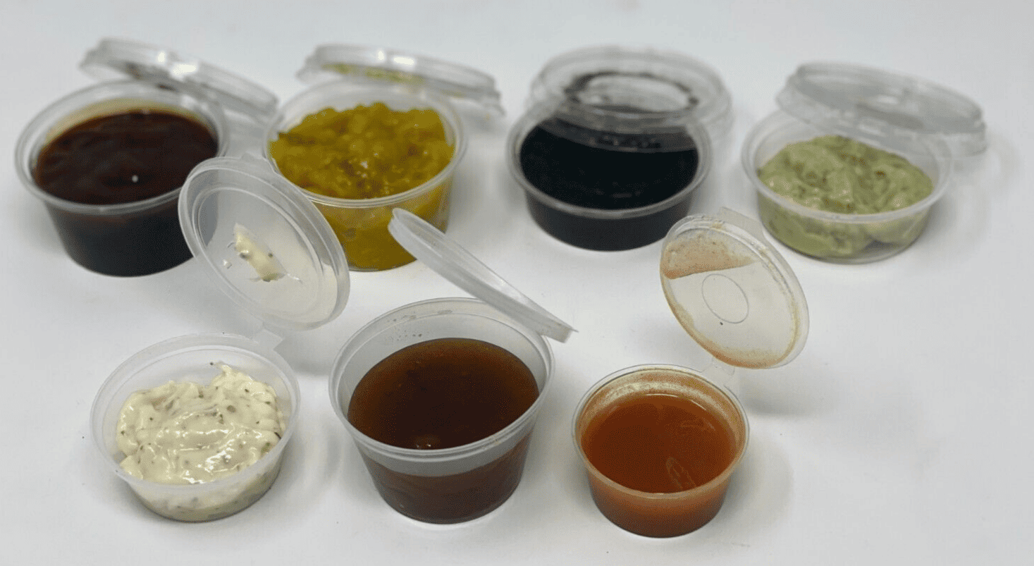 Hinged Sauce Pots Perfect for dips whether at home or takeaway