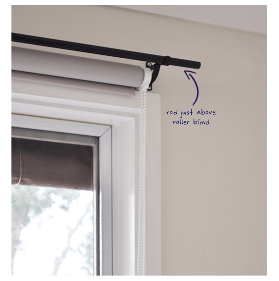 Quilt Cover Curtains…and a faux bamboo blind The Painted Hive