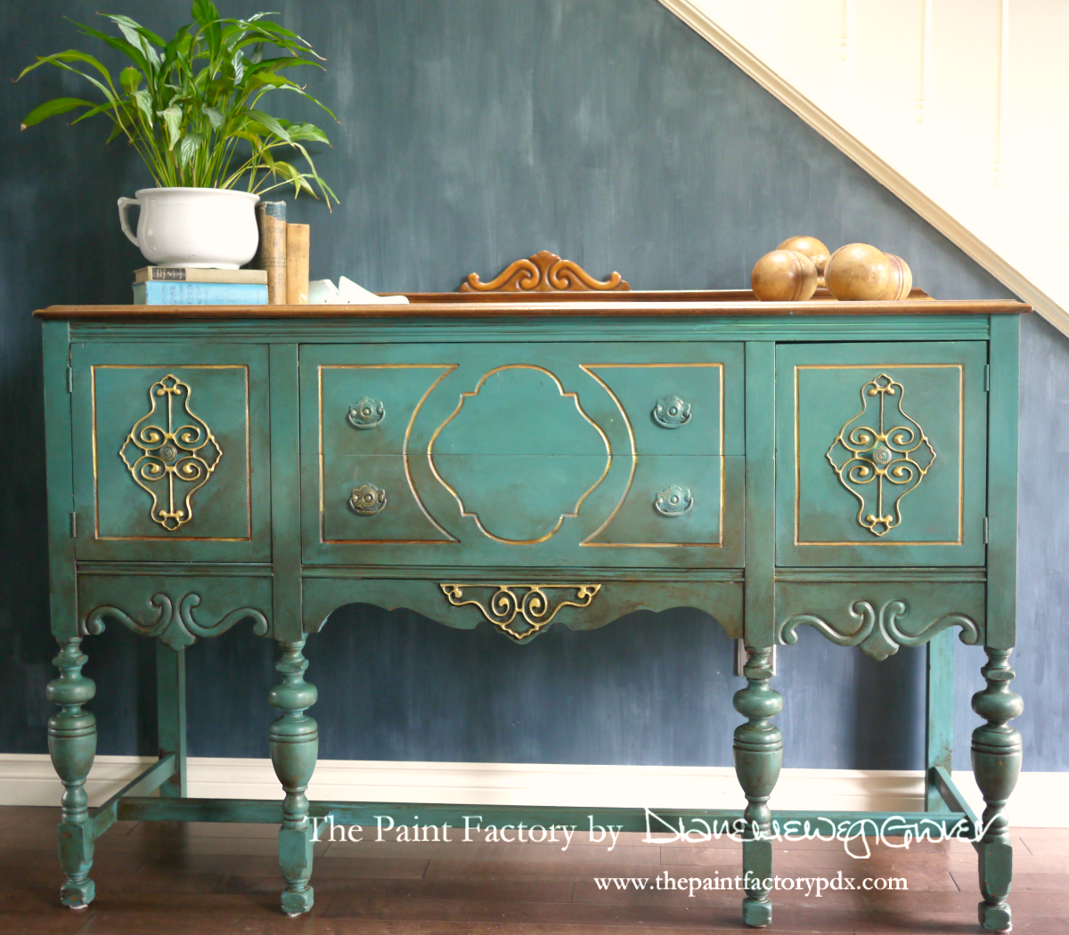 AwardWinning Antique Jacobean Buffet SOLD The Paint Factory
