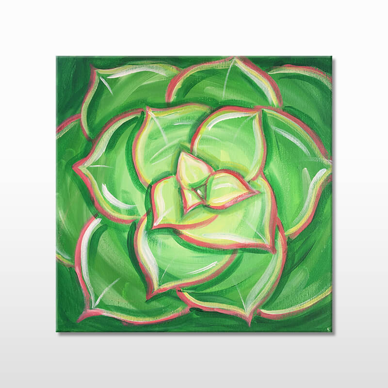 Online Painting Class "Succulent Soul" (Virtual Paint at Home Event)