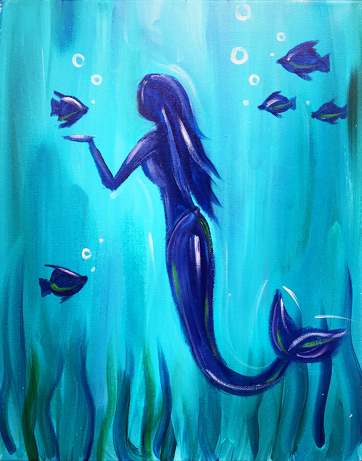 "Sea Mermaid" Painting Party with The Paint Sesh