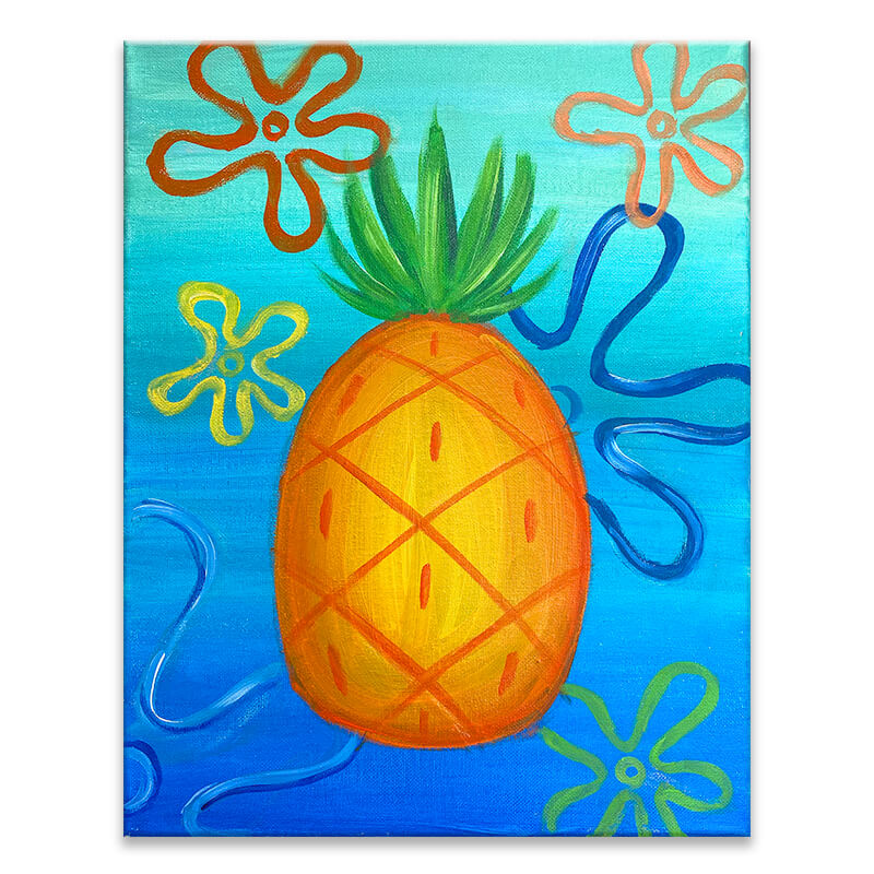 Paint & Sip "Bikini Bottom" in Downtown Riverside at The Food Lab