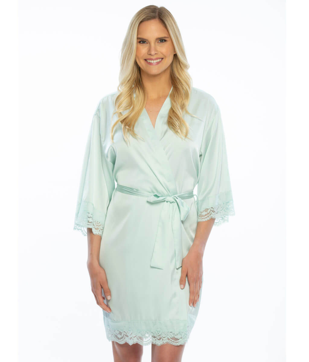 Satin Robes for Bridesmaids in variety of colors S2X by The Paisley Box