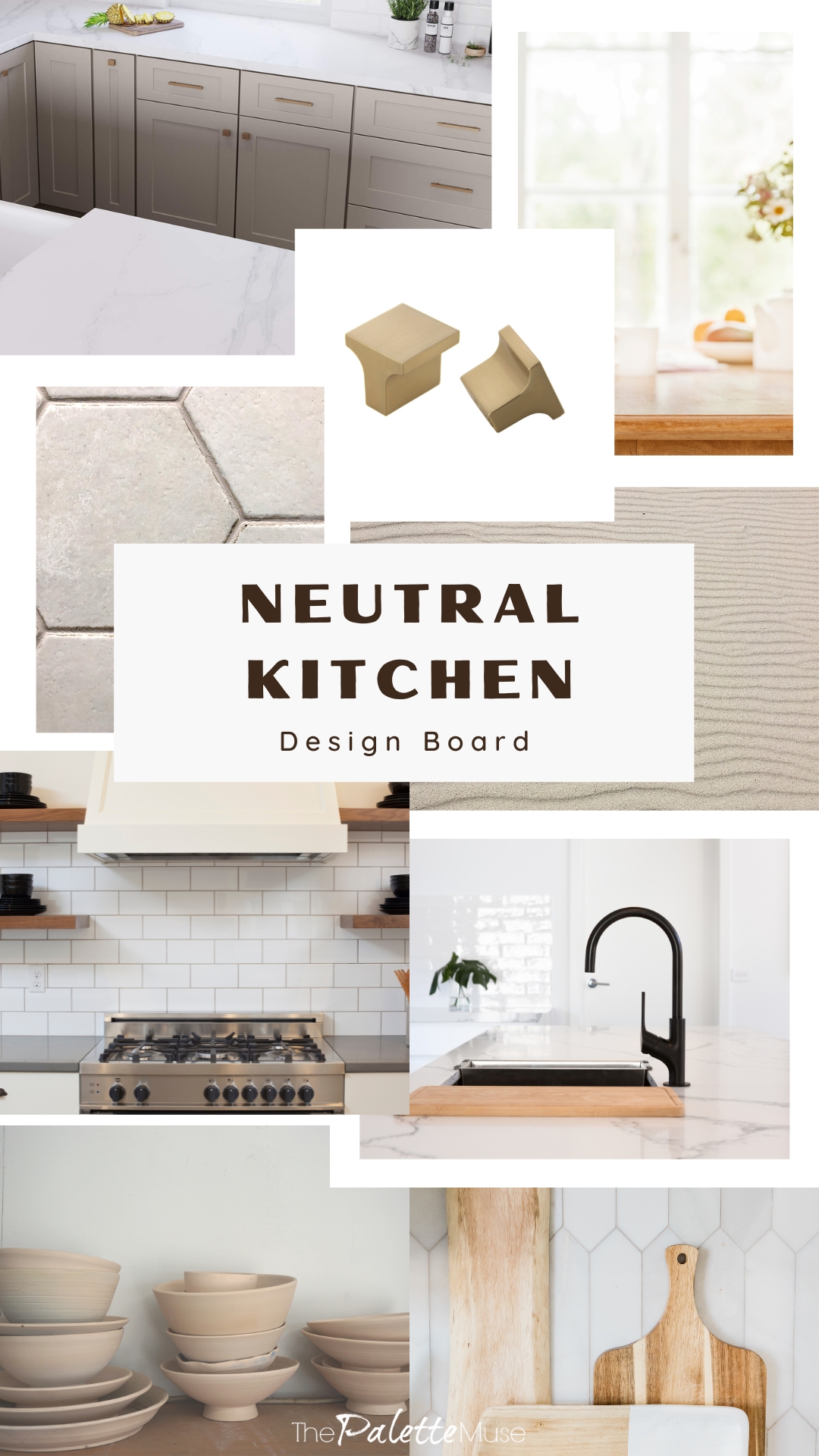 NeutralKitchenDesignBoard The Palette Muse