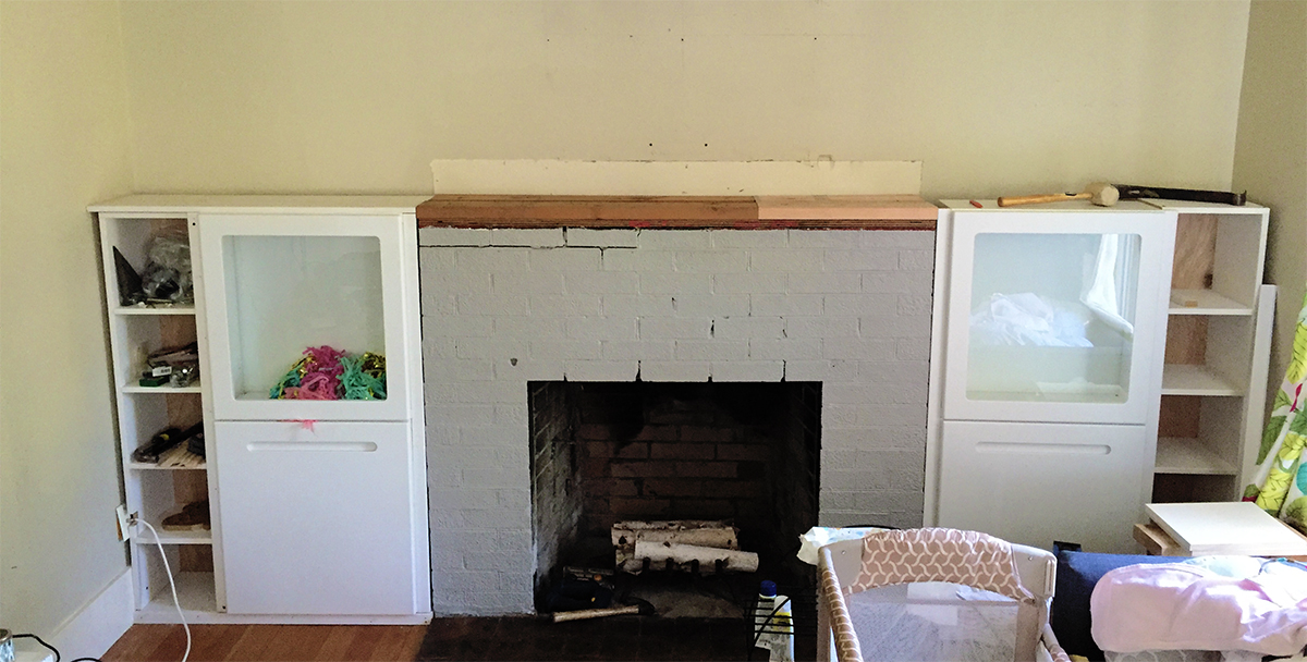 IKEA Hack DIY Fireplace Builtins The Paper Mama