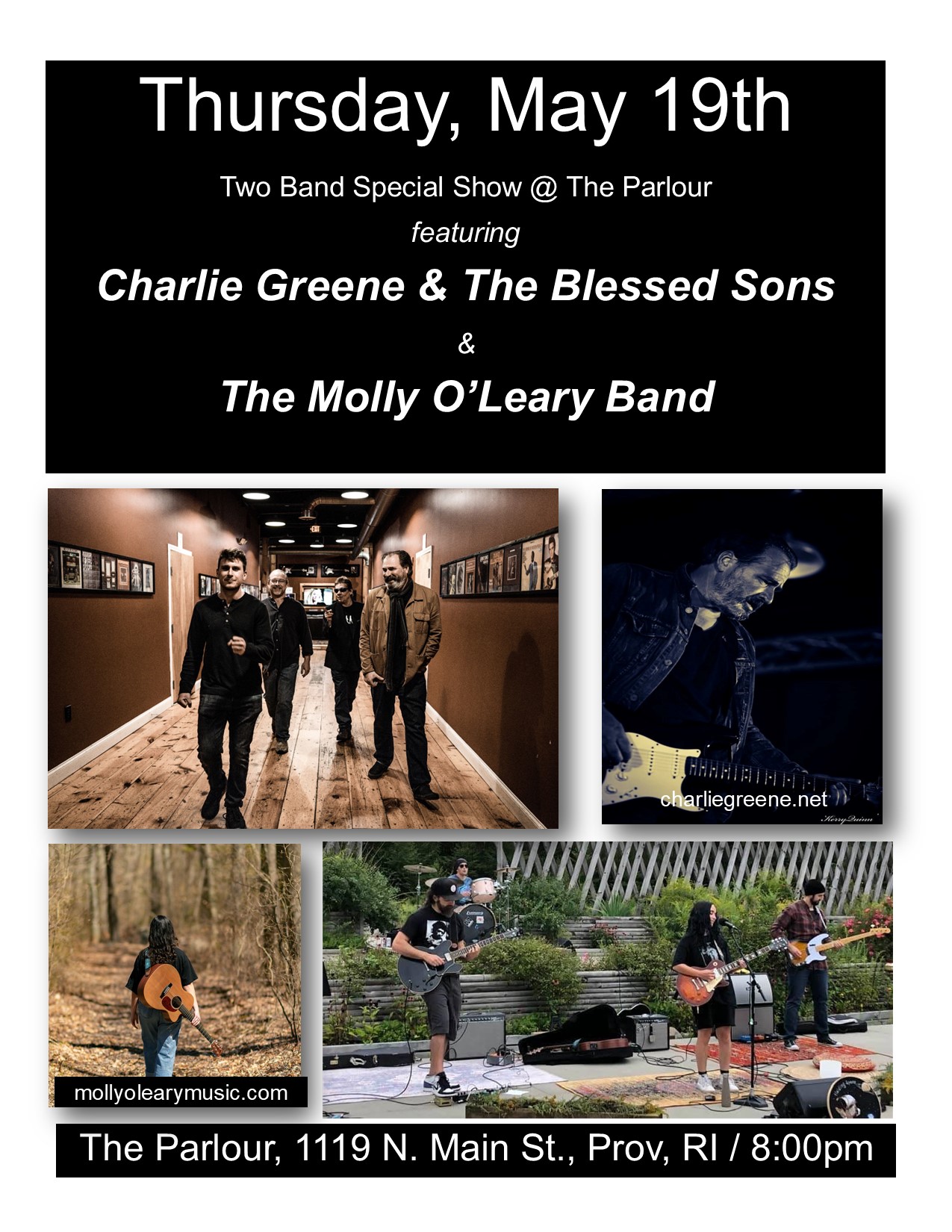 Charlie Greene & The Blessed Sons/Molly O'Leary Band The ParlourThe