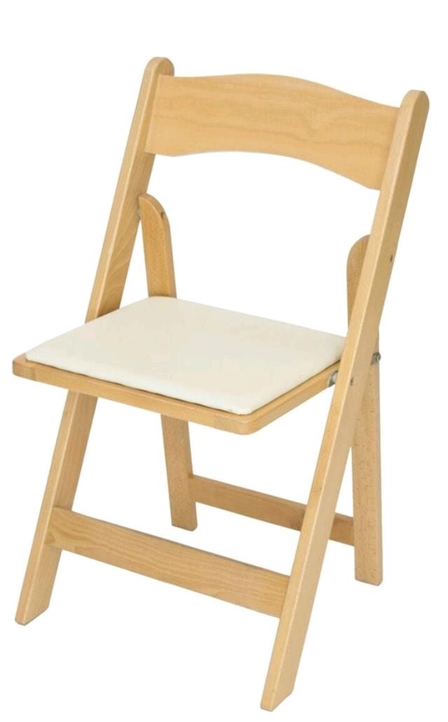 Natural wood folding chair rentals Portland OR Where to rent natural