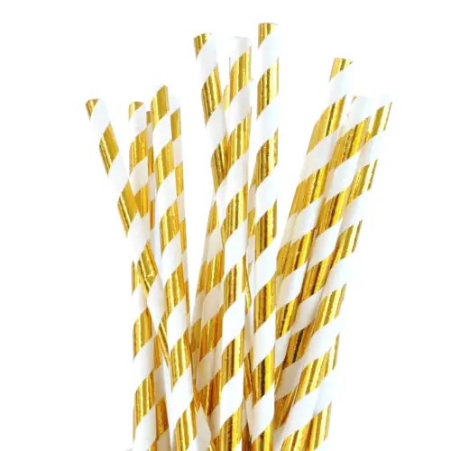 Gold Straws The Party's Here