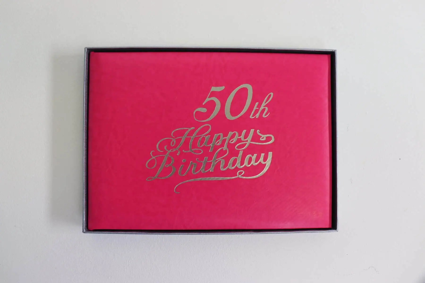 Guest Book 50th Birthday Pink The Party's Here