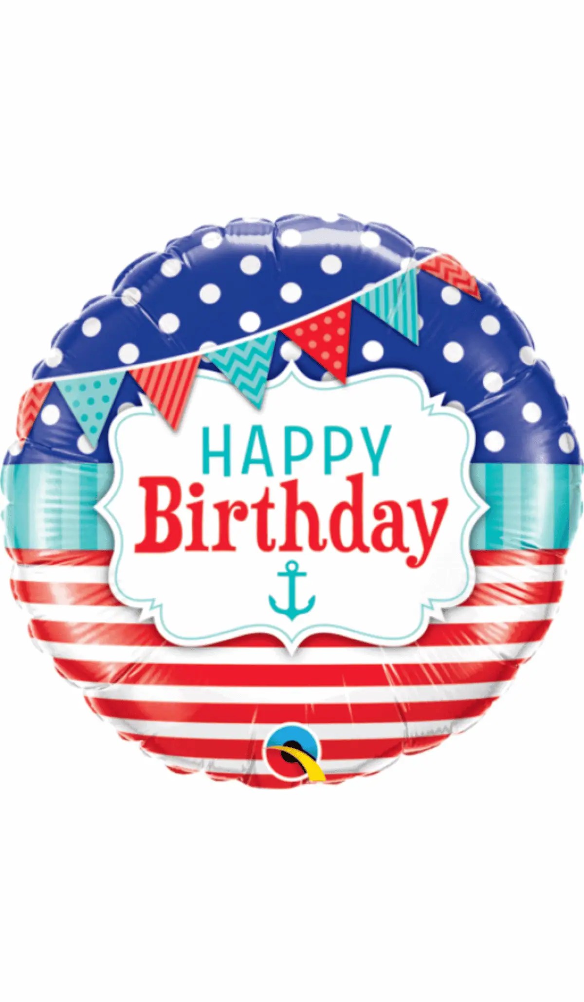 Nautical Happy Birthday Foil Balloon The Party's Here