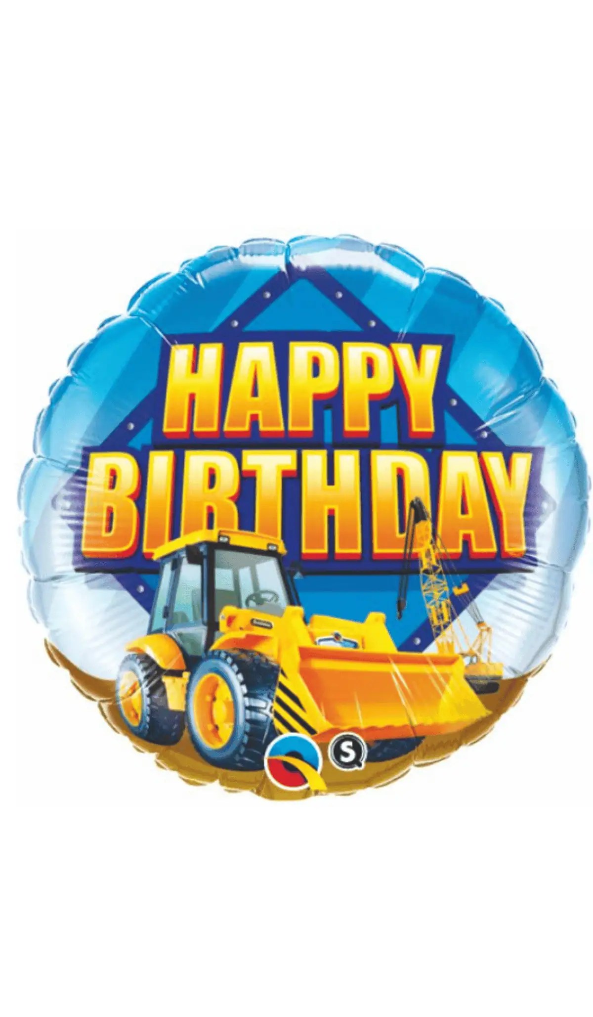 Construction Foil Balloon The Party's Here