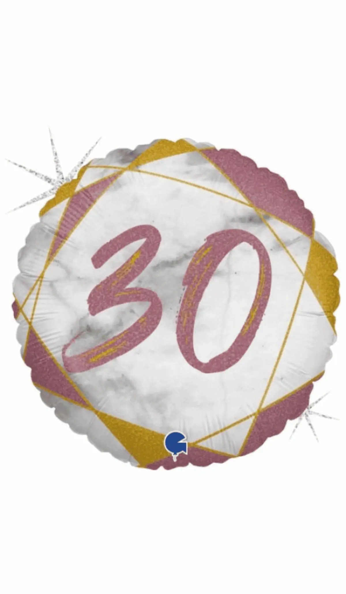 30 Pink Gold Foil Balloon The Party's Here