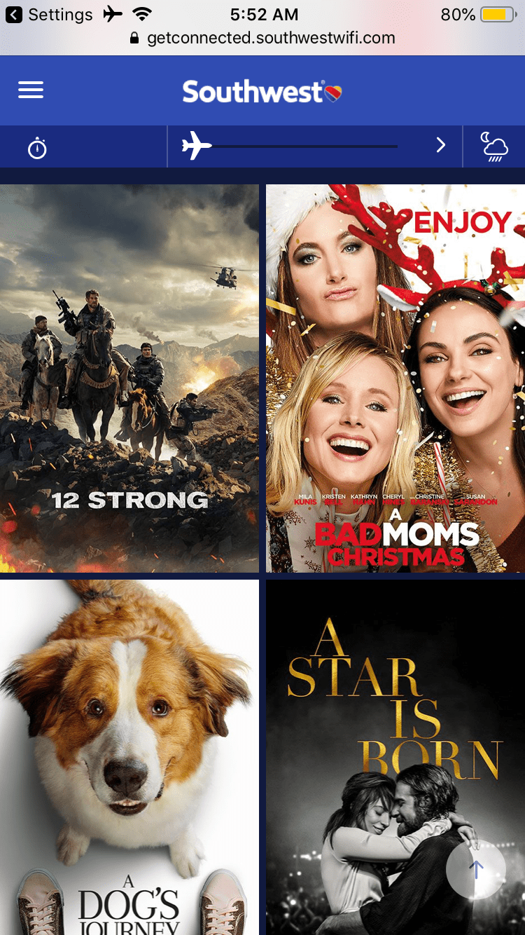 Available movies on Southwest Airlines January 2020 The Penny