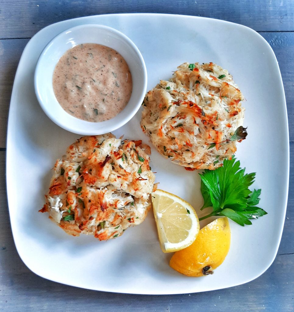 Jumbo Lump Crab Cakes with Apple and Fennel Slaw THE PERFECTLY