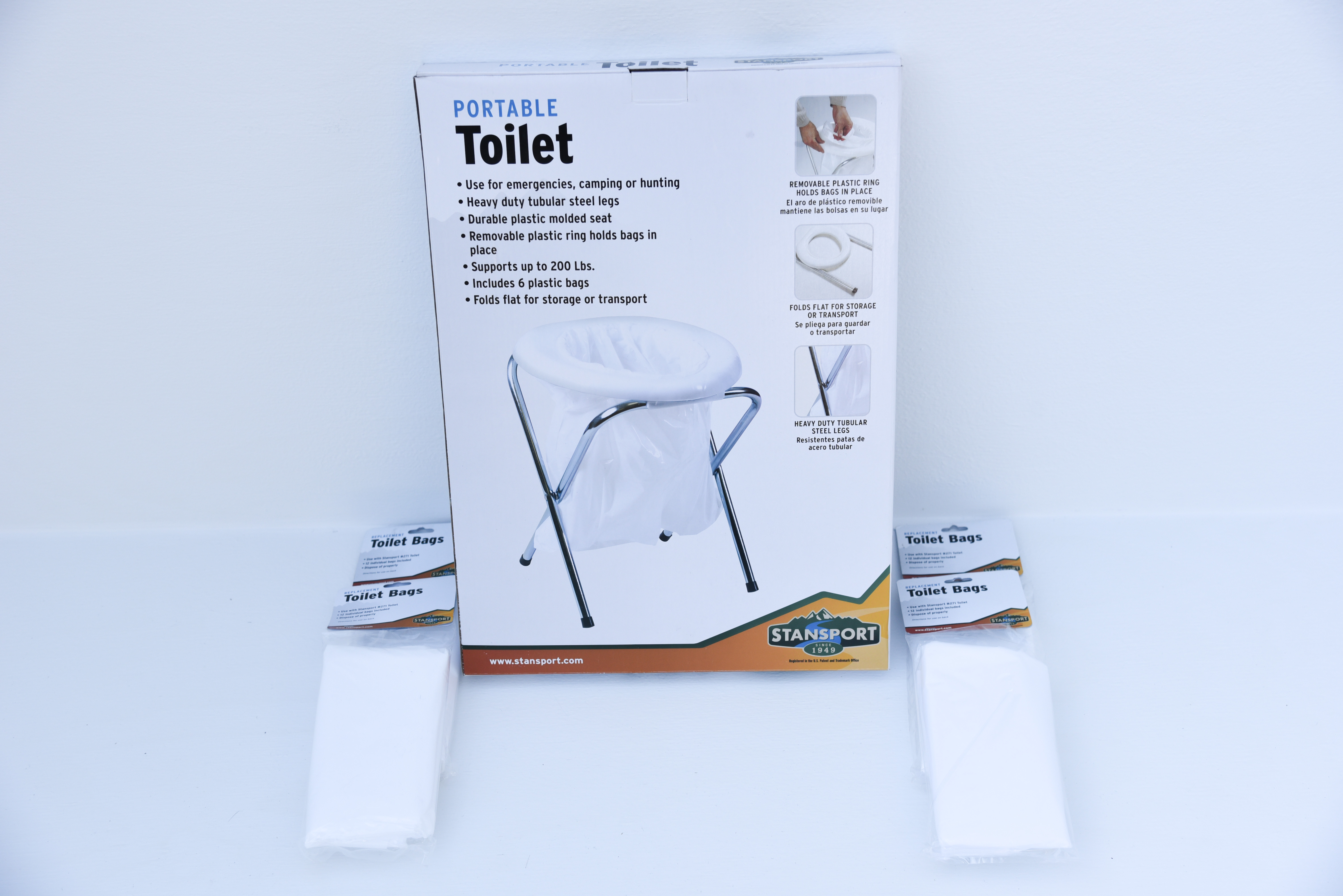 Stansport Portable Toilet (+ 60 Potty Bags) The Perfect Prepper