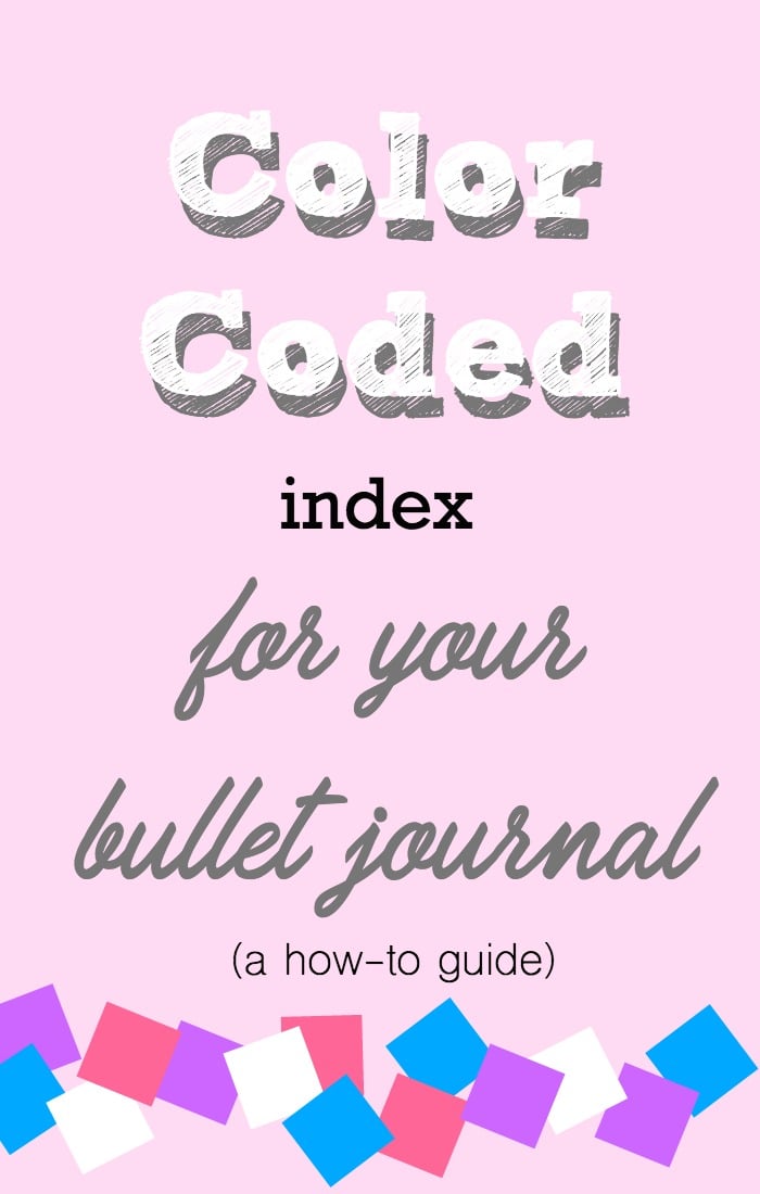 Alternative Bullet Journal Index Color Coded ⋆ The Petite Planner