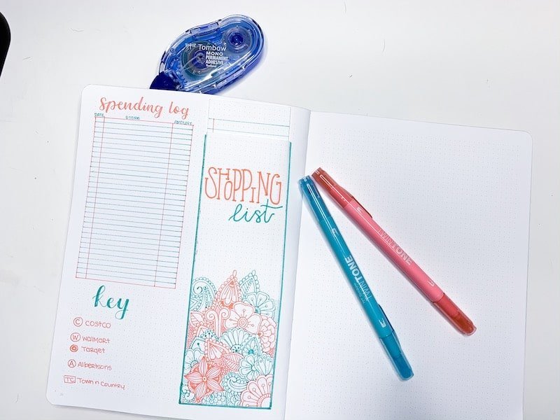Bullet Journal Pocket Shopping List Tutorial ⋆ The Petite Planner