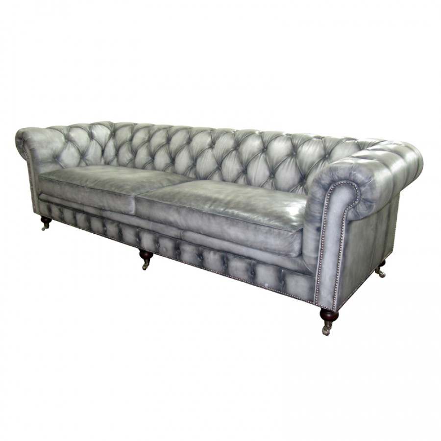 Chesterfield Tufted Sofa Gray PHAG
