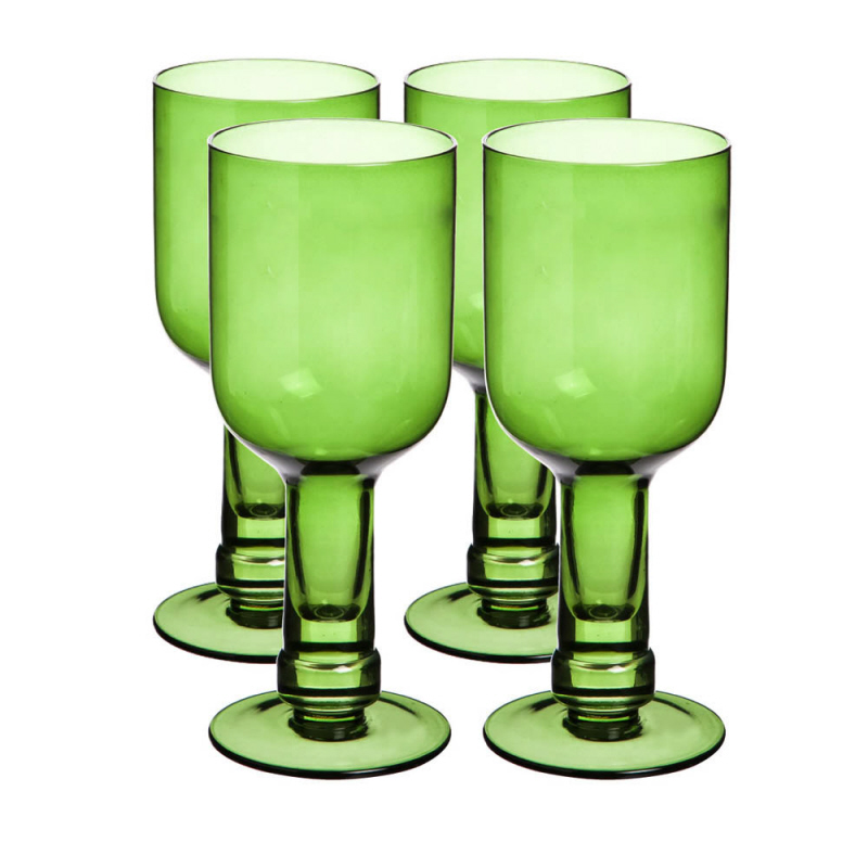 Set 4 Recycled Bottle Wine Glasses PHAG