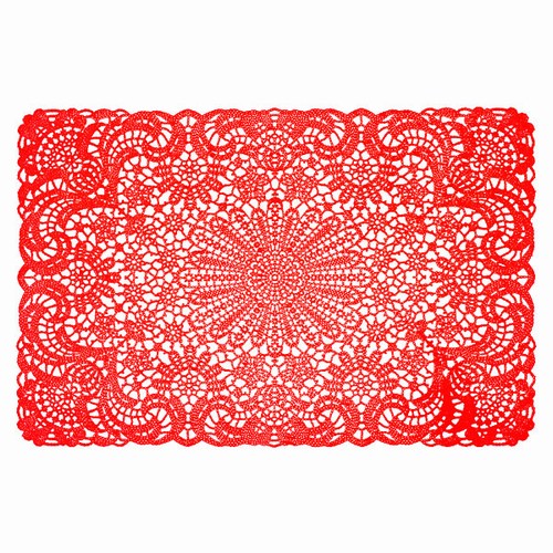 Set 4 Red Vinyl Placemats PHAG