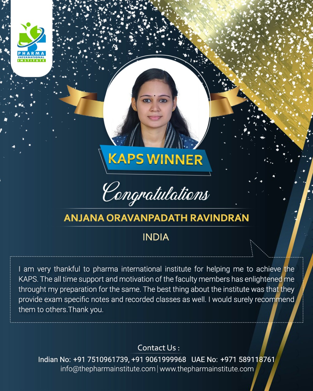 Best KAPS Coaching Centre Pharma International Institute