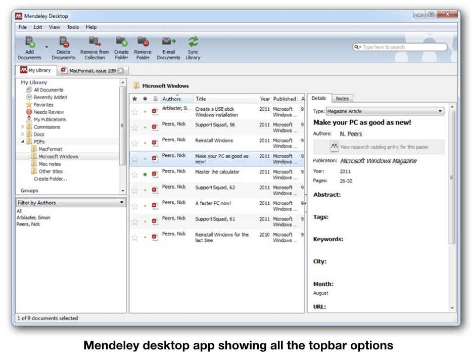 How to use Mendeley MS Word, Web Importer, Citation and