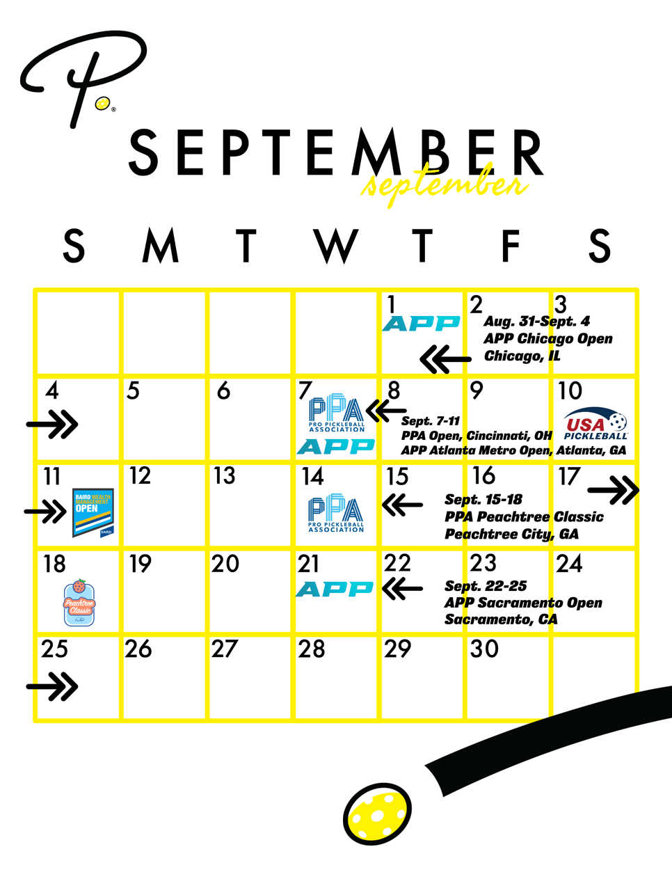 2022 Pickleball Tournament Calendar Pickler Pickleball