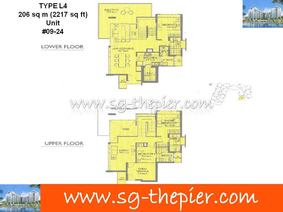 3 bedroom Loft The Pier at Robertson, Singapore Condo, Condominium