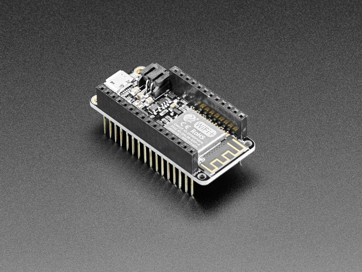 Assembled Feather HUZZAH w/ ESP8266 WiFi With Stacking Headers | The Pi Hut