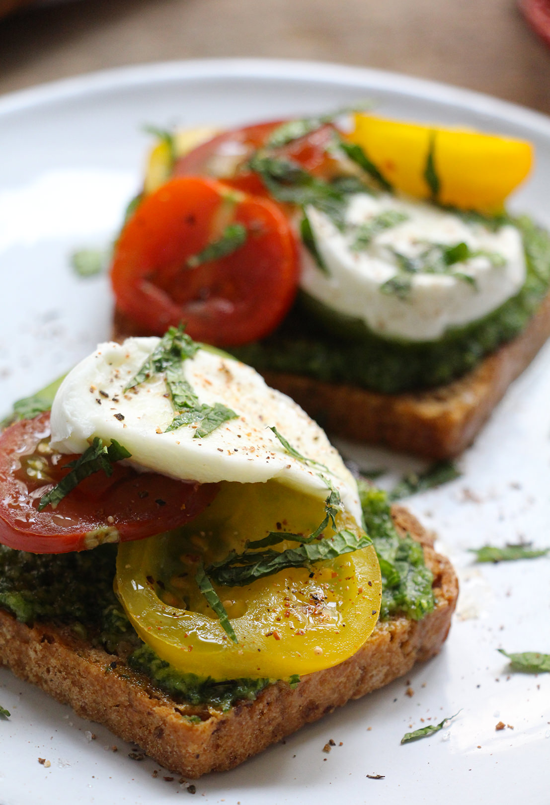 Bruschetta au Pesto de Roquette Pineapple