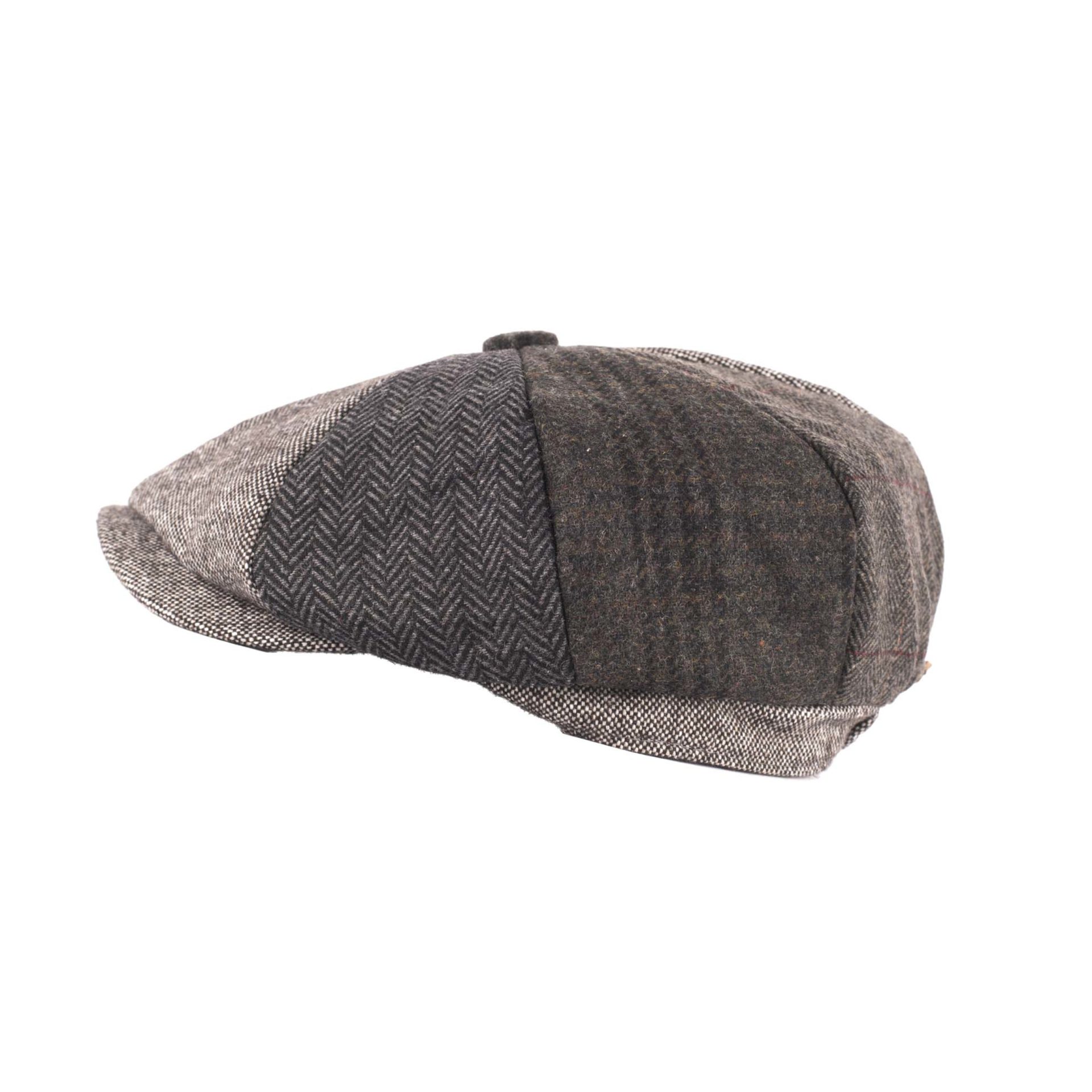 Heritage Patchwork Newsboy Cap Grey Multi The Piper's Cove