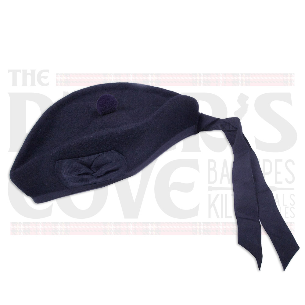 Glengarry Navy Blue w/ Navy Pom The Piper's Cove