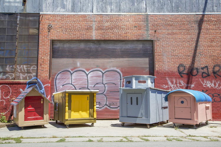 Oakland artist is building tiny homes to fight homelessness.