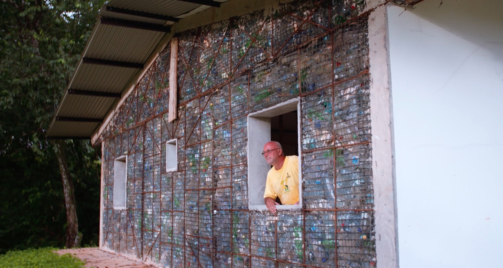 This man recycled over 1 million bottles and is using them to build the