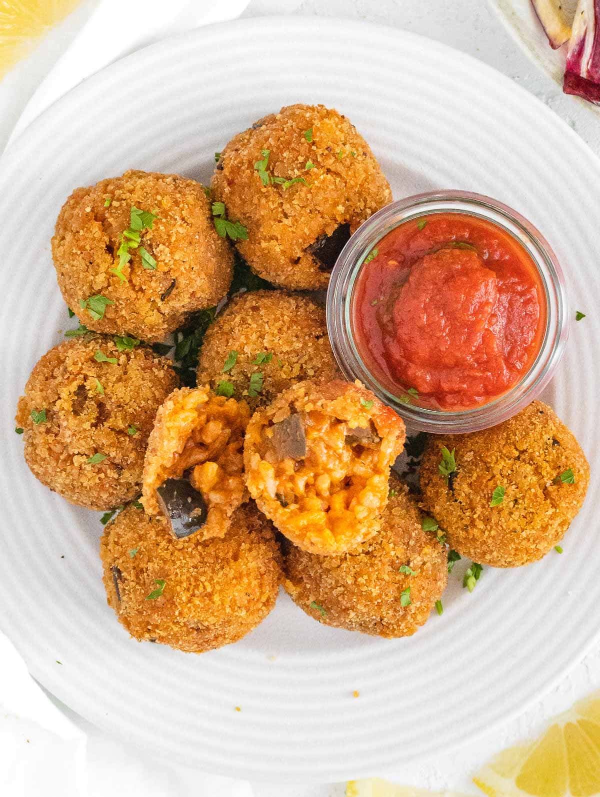Italian Rice Balls The Plant Based School