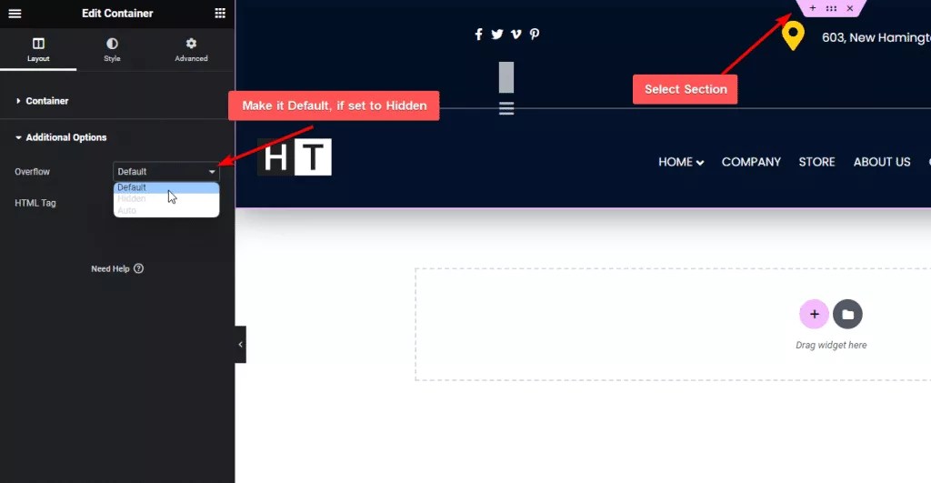 [SOLVED] Elementor Drop Down Sub Menu Hidden Behind Content