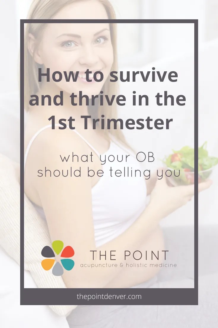 How to survive and thrive in the 1st Trimester (what your OB should be
