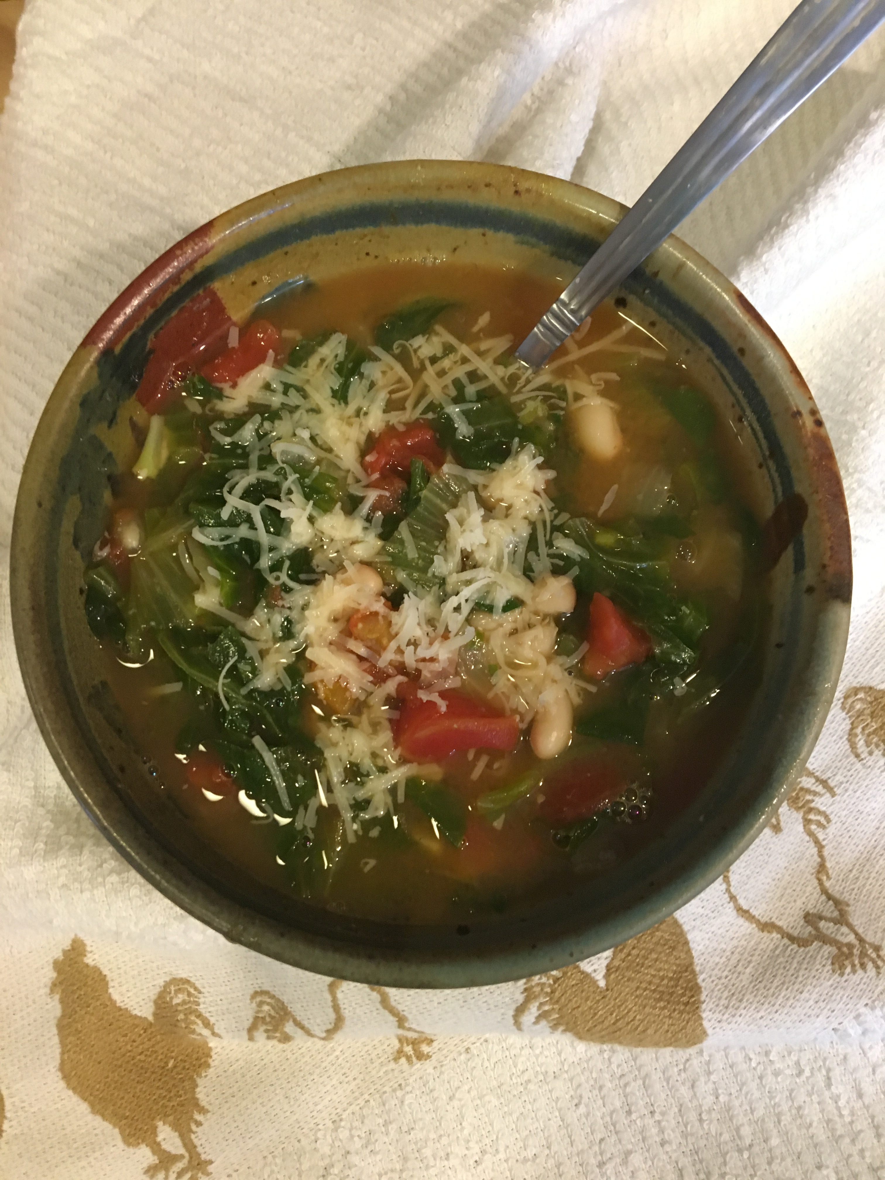 “FAST & EASY GREENS & BEAN SOUP” the pollen count